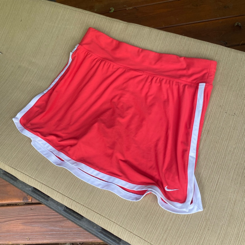 Womens Nike coral mini tennis skirt